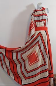 Eliza J dress mod retro Nordstrom scarf print